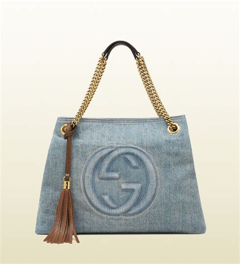 gucci bag blue and white|gucci blue denim bag.